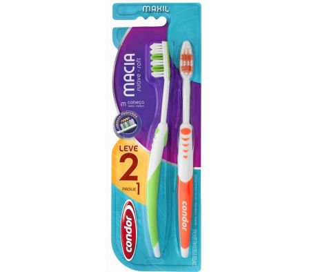 CEPILLO DENTAL CONDOR MAXIL PLUS 2X1 *18
