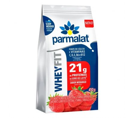 SUPLEMENTO PARMALAT WHEYFIT SABOR MORANGO 450 GR