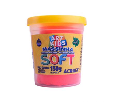 PLASTILINA ACRILEX SOFT ROJO 150 GRS POTE