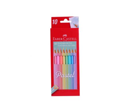 LAPIZ DE COLOR FABER PASTEL 10 COLORES 
