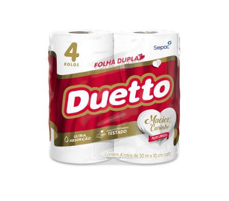 PAPEL HIG. DUETTO DOBLE HOJA X4