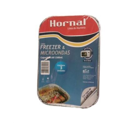 BANDEJA ALUMINIO HORMAL P/FREZER 184X278 MM X3