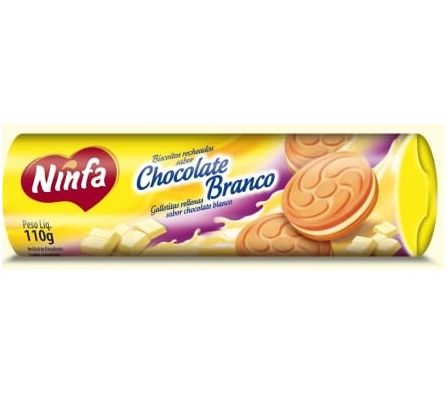NINFA GALLETITA RELLENO CHOCOLATE BLANCO 110GR *40