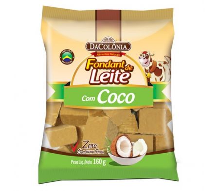 FONDANT DE LECHE DACOLONIA C/COCO 160GR
