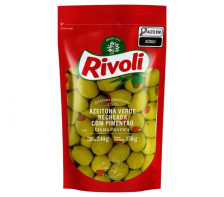 ACEITUNA C/PIMIENTO  RIVOLI SACHET 180 GR.