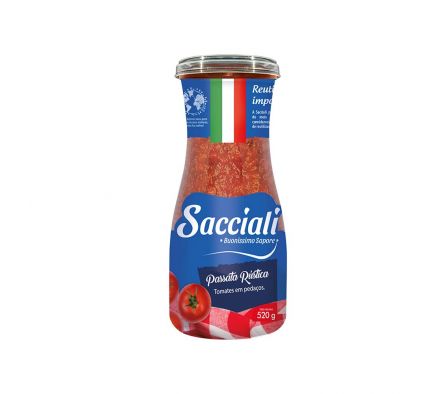PÚRE DE TOMATES SACCIALI RÚSTICA 520 GR