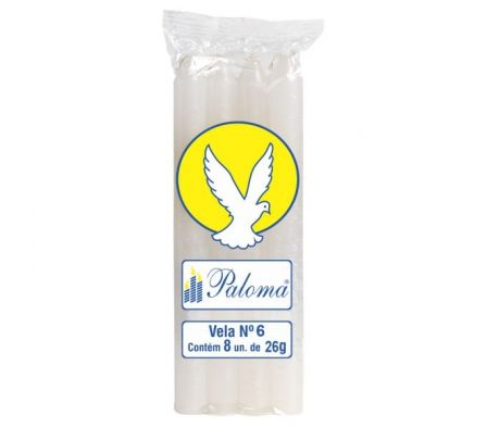 VELA PALOMA BLANCA N°6 X 8 UNDS