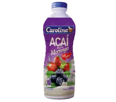 BEBIDA LACTEA CAROLINA ACAI C/FRUTILLA BOT. 800ML