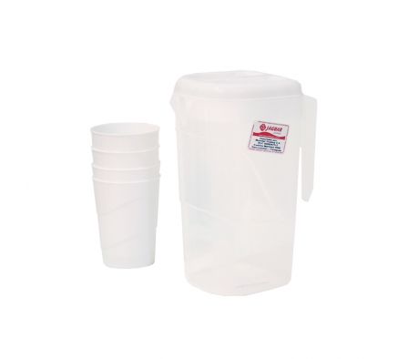 JARRA PLASTICA JAGUAR 2LTS C/4 VASOS REF: 0088