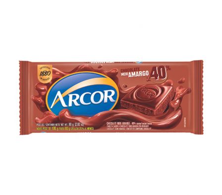 ARCOR TABLETA SEMI AMARGO 80GR
