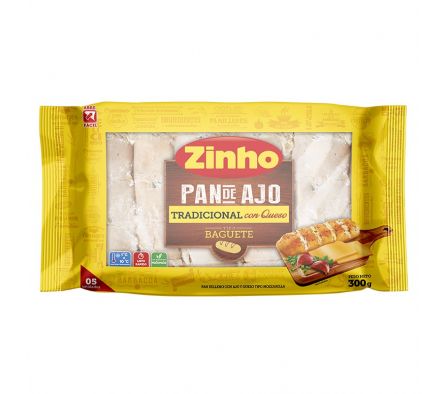 PAN DE AJO  ZINHO TRADICIONAL C/QUESO 300GR