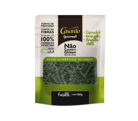 PASTA GOURMET CASARAO FUSILLI ESPINACA 300GR