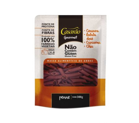 PASTA GOURMET CASARAO PENNE ZANAHORIA 300GR