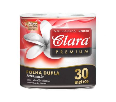CLARA PAPEL HIGIENICO 16*4 30M DOBLE HOJA NEUT