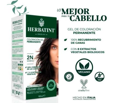 TINTE HERBATINT 2N GEL COLORACION PERMANENTE