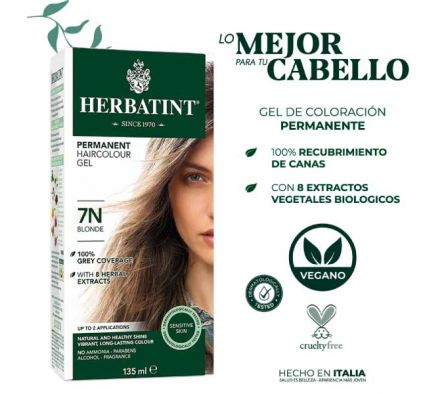 TINTE HERBATINT 7N RUBIO GEL COLORACION PERMANENT