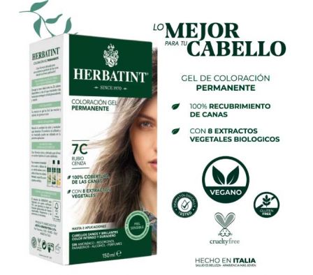 TINTE HERBATINT 7C GEL COLORACION PERMANENTE 150G
