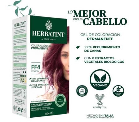 TINTE HERBATIN FF4 GEL COLORACION PERMANENTE 150GR