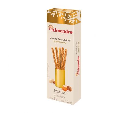 PALITOS TURRON EL ALMENDRO CARAMELO SAL 50GR