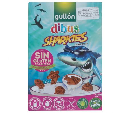 GULLON GALLETITA DIBUS SHARKIES C.SIN GLUTEN 250GR