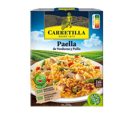 ARROZ CARRETILLA PAELLA VERDURAS Y POLLO 250GR