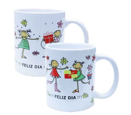 TAZA PORCELANA FELIZ CUMPLEAÑOS 350ML REF US-M07