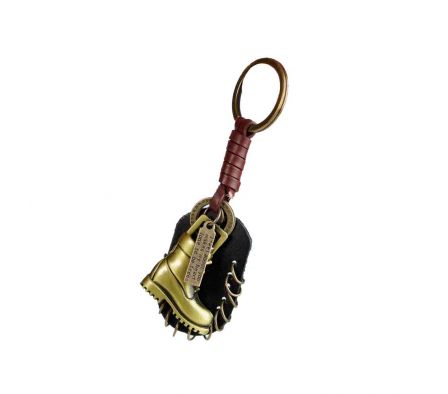 LLAVERO DORADO FORMA DE BOTA ZAPATO