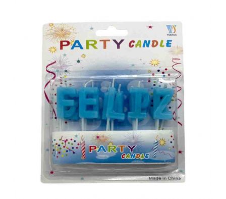 VELA FELIZ CUMPLE 2,5CM E/BLISTER REF 7219-3