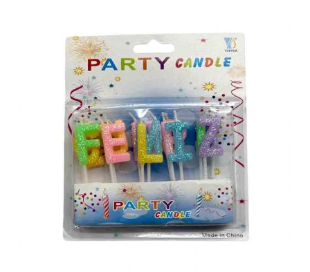 VELA FELIZ CUMPLE 2,5CM E/BLISTER REF 7219-6