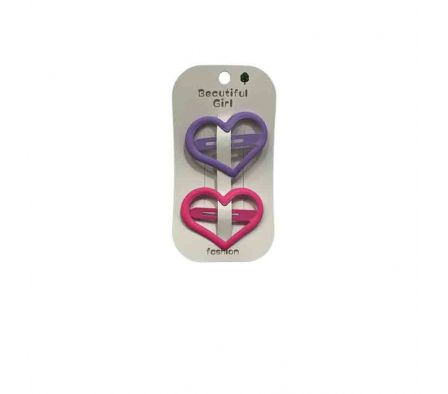 HEBILLA P/CABELLO D/CORAZON 2PCS 6CM REF 3655-A-10