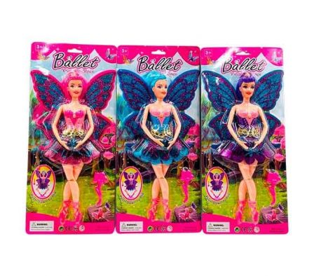 MUÑECA C/ALAS ADA E/BLISTER REF LY-2310