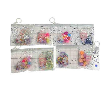 GOMITAS P/CABELLO C/ACCESORIOS 16X9CM REF 3617A-4