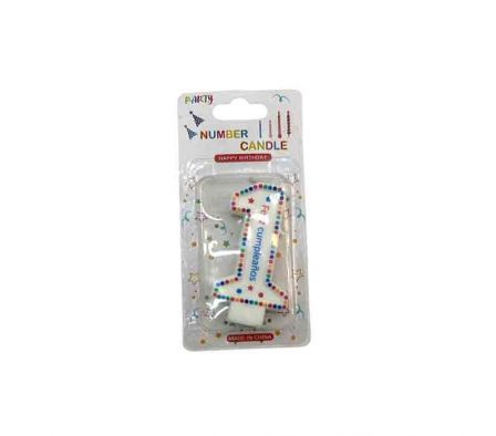 VELA D/CUMPLEAÑO DI/NUMEROS 7,5CM REF 1733-77