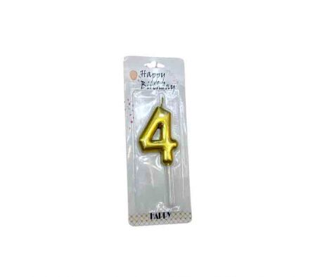 VELA D/CUMPLEAÑOS DI/NUMEROS 11CM DORADO REF 1733-