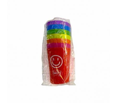 SET VASOS MULTICOLOR 7PCS 8X11,5CM PLAST REF 34816