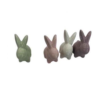 CONEJOS D/PASCUA DECORATIVO 6X4X7CM CERAMIC REF 66