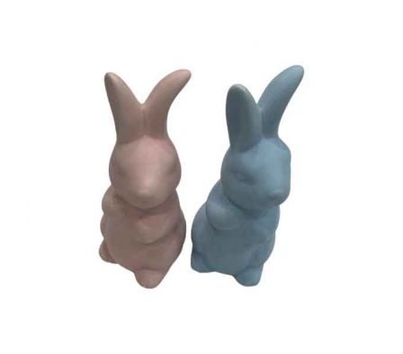 CONEJOS D/PASCUA DECORATIVO 7X15CM CERAMIC REF 662