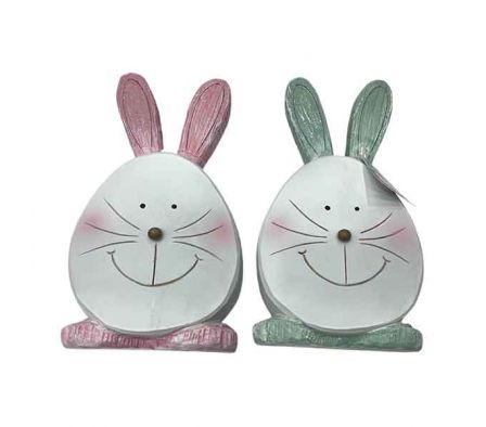 CONEJO D/PASCUA CARA GRANDE  15X7X27CM CERAMIC REF