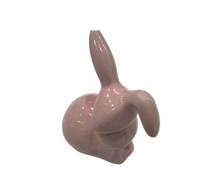 FIGURA CONEJO LISO 9X14CM CERAMIC REF 66259-123