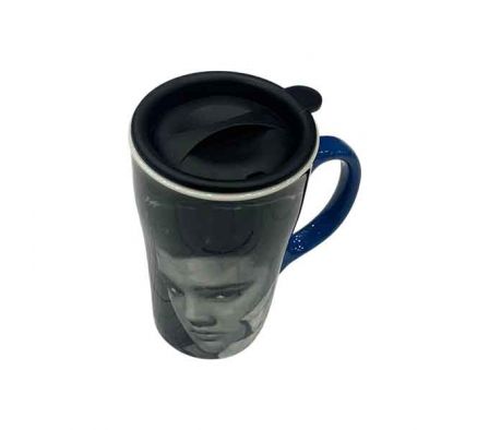 TAZA ESTAMP C/TAPA PLAST 14X11CM CERAMIC REF 66259