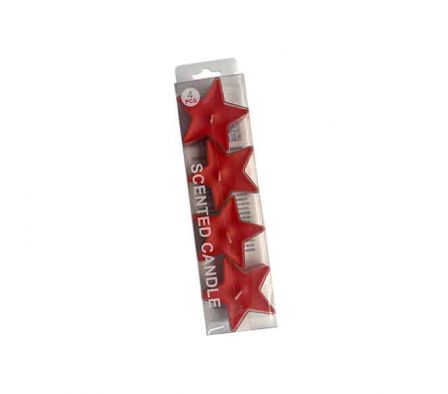 SET VELA AROMATICA ESTRELLA 4PCS 20X6CM REF B7-696