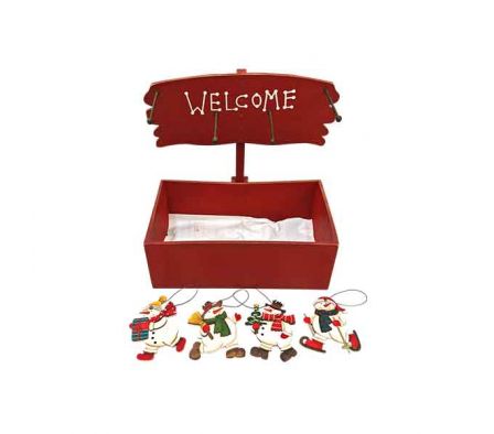 ADORNO NAVIDEÑO COLGANTE 10X8CM MADERA REF B3-