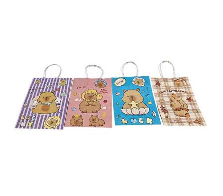 BOLSA REGALO CABPIBARA SURT 21X15X8CM CARTON REF B