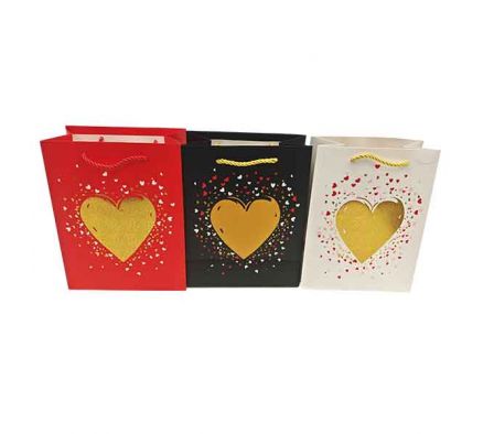BOLSA REGALO CORAZON 23X18X100CM CARTON REF B3-688