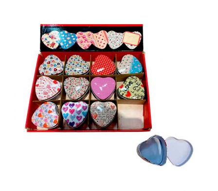 POTE C/MOTAS CORAZON 7X6,5X3,7CM METAL REF 9412-41