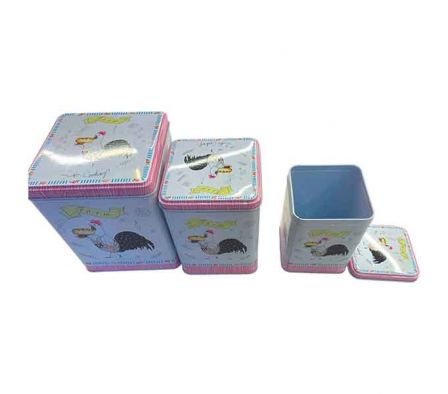 SET FRASCO P/COCINA GALLO C/TAPA 3PCS 15,7X13/14,3