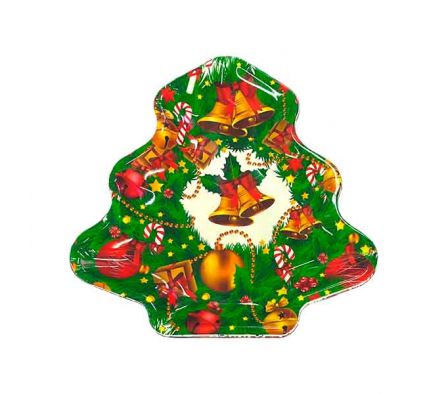 BANDEJA RECT NAVIDEÑO 37X38,5CM MELAMINA REF 35294