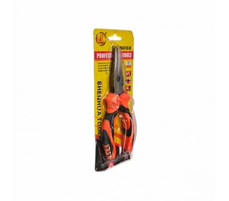 PINZA PUNTA PLANA E/BLISTER 6'' REF 14539-27