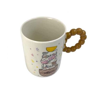 TAZA C/SERIGRAFIA MANIJA CIRCULAR 380ML CERAMIC RE