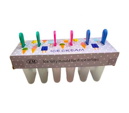 MOLDE P/HELADO PARAGUAS 6PCS 21X10X4,5CM REF 50681
